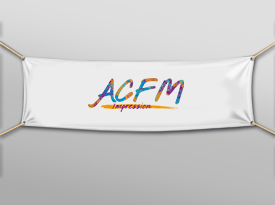 Bache avec oeillets imprimé ACFM signalétique